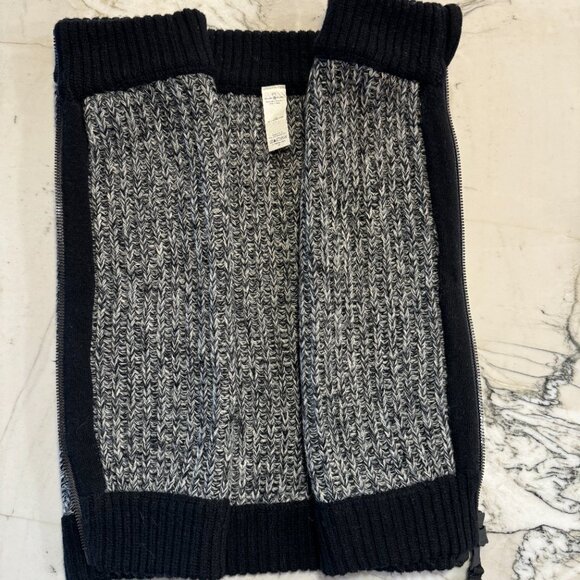 Lululemon Zip Knit Black / Grey Wool Neck Warmer Scarf - Picture 8 of 8